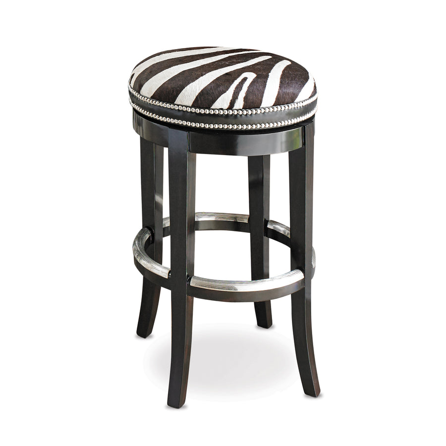 Zebrano Swivel Counter Stool