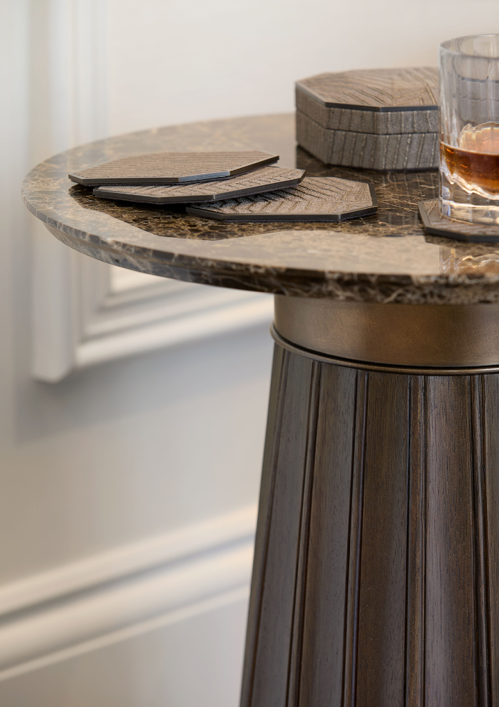 Elemental Coasters, set of 4 - Bronze