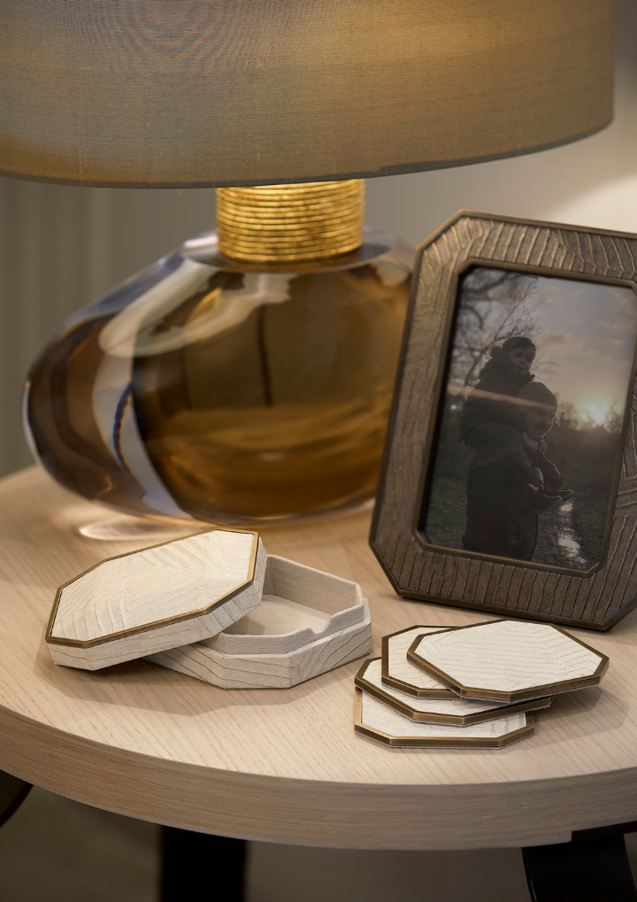 Elemental Coasters, set of 4 - Ivory