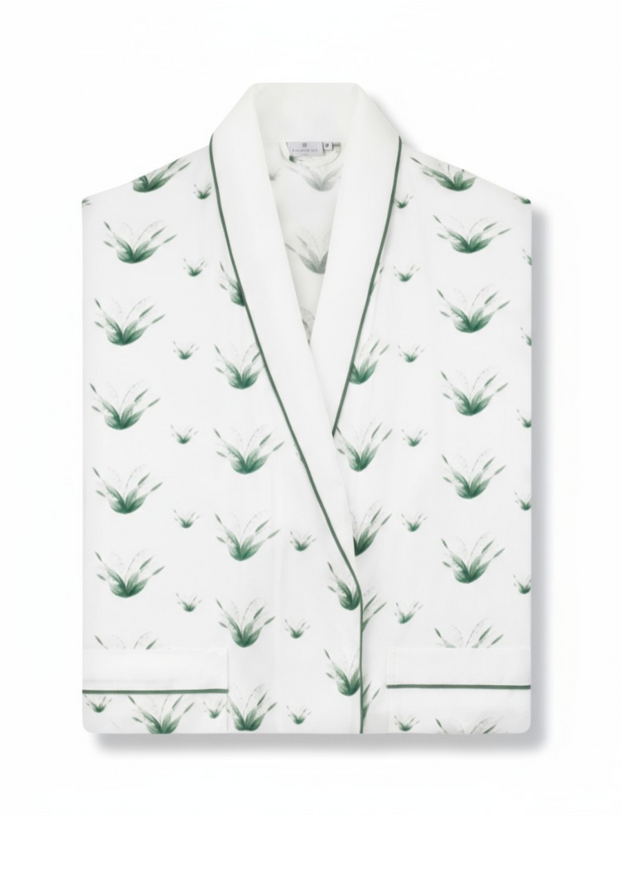 Lily Of The Valley Silk Dressing Gown