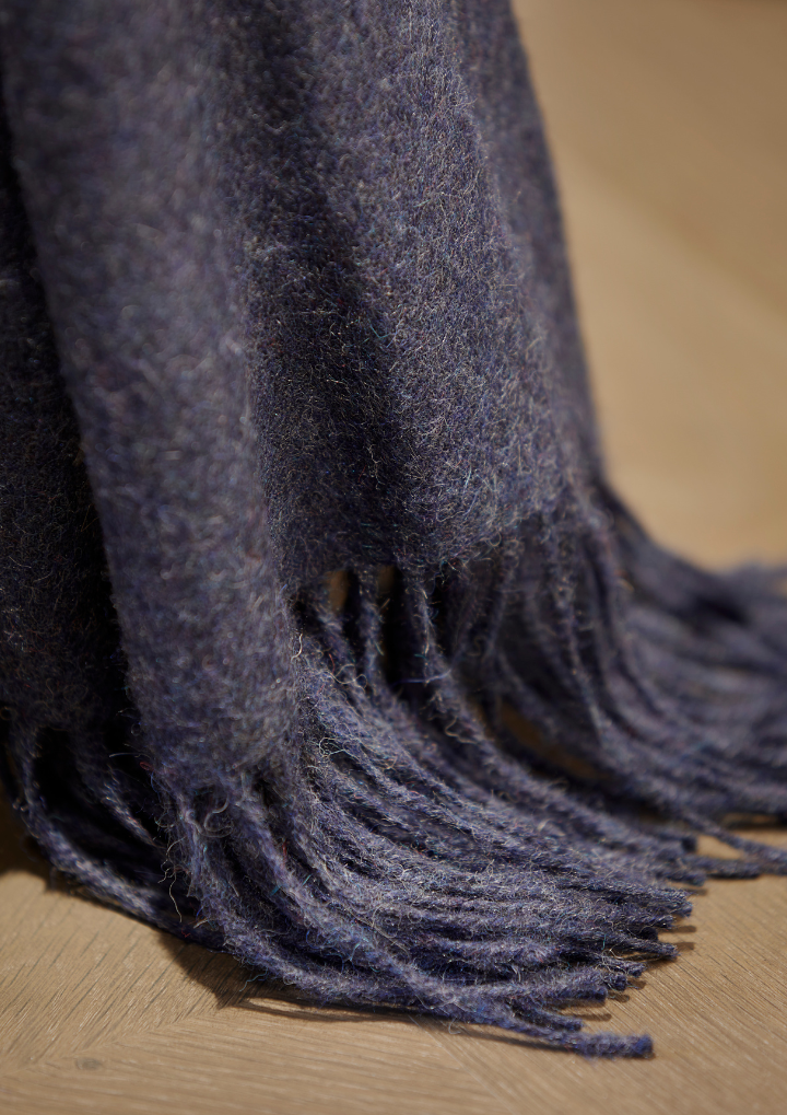 Bryant Alpaca Throw - Navy