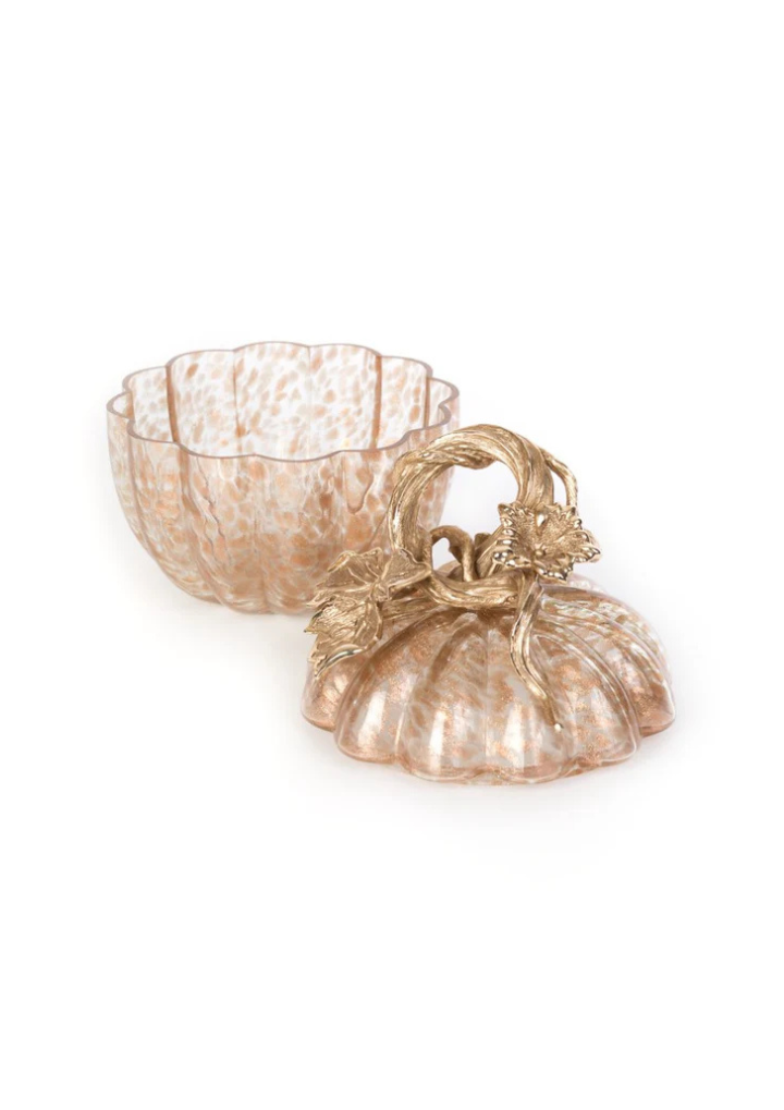 Hadley Leaf & Vine Gilded Glass Jar Gilded