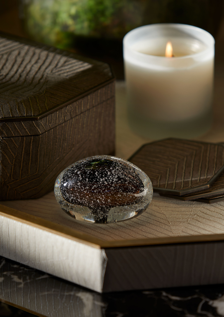 Phoenix Paperweight Pebble - Champagne