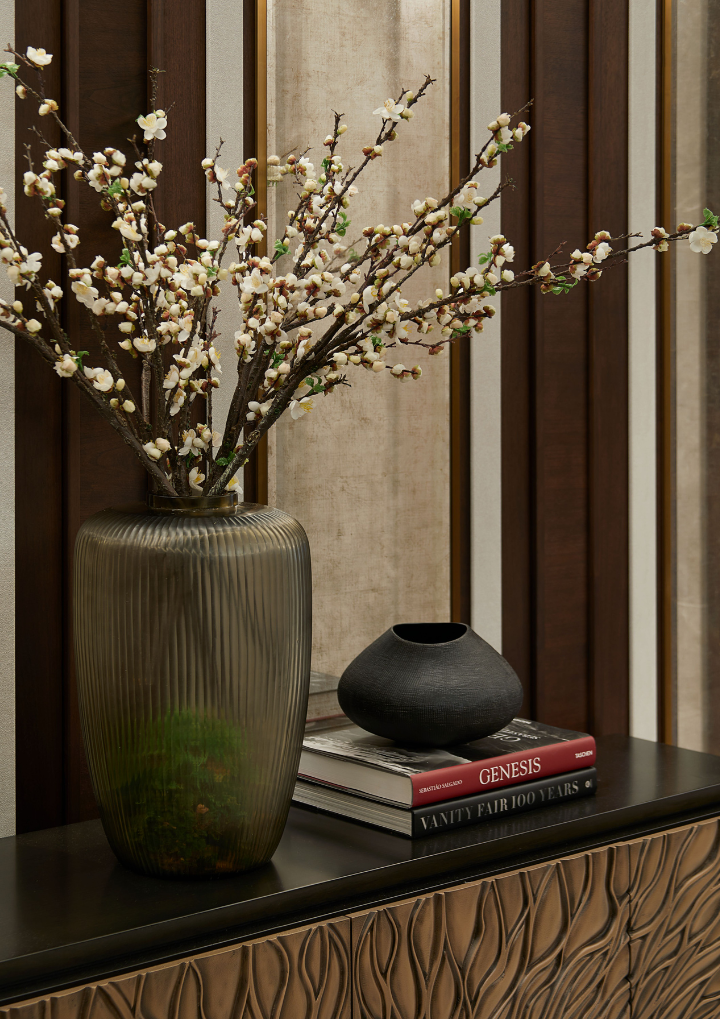 White Peach Blossom Spray - Large