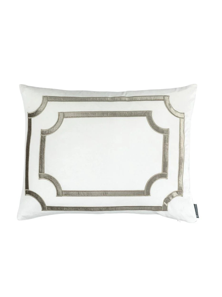 Soho Standard Pillow Ivory Matte Velvet Fawn Matte Velvet