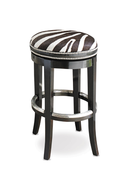 Zebrano Swivel Counter Stool - Backless
