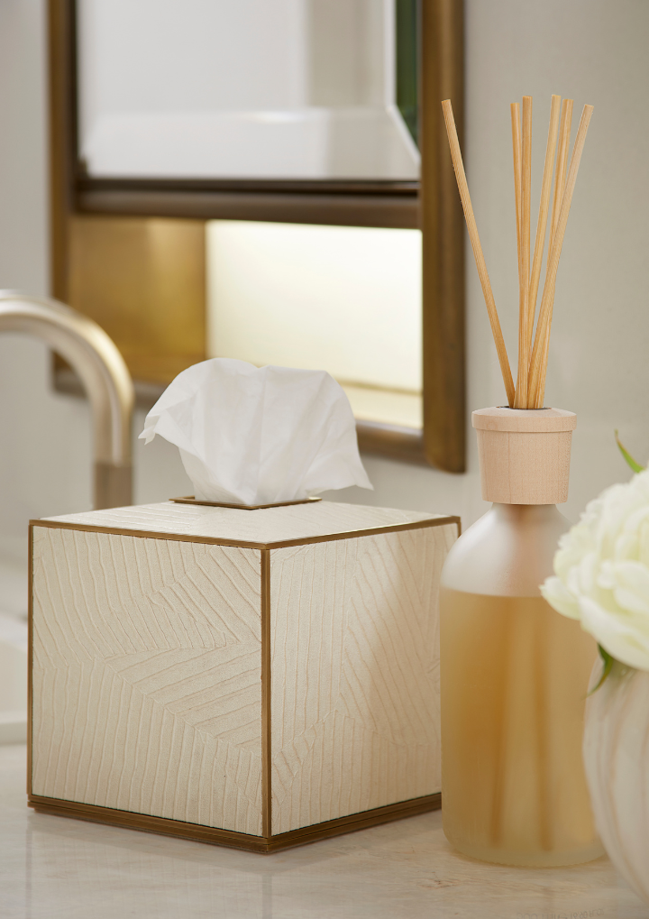 Elemental Tissue Box Square -  Ivory