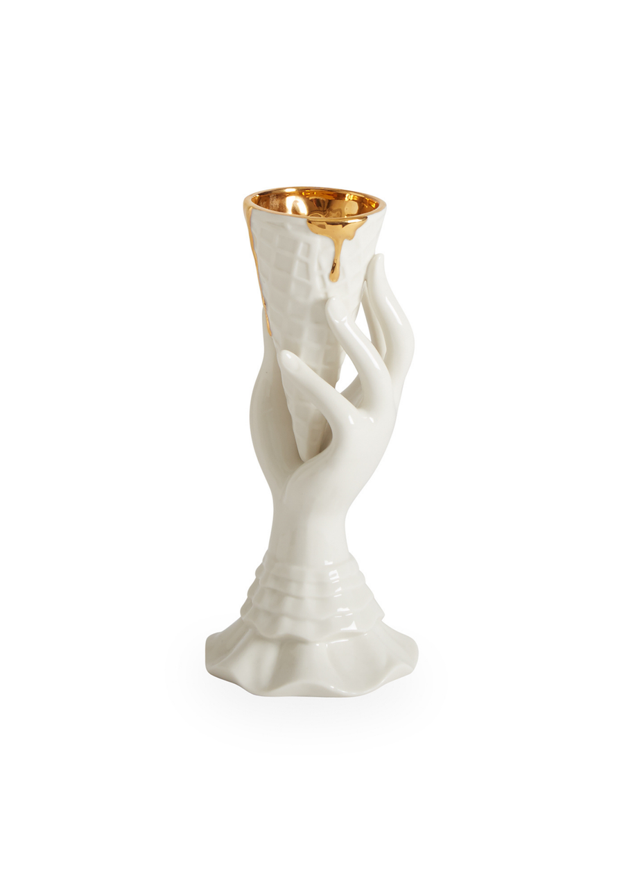 Gilded I-Scream Vase
