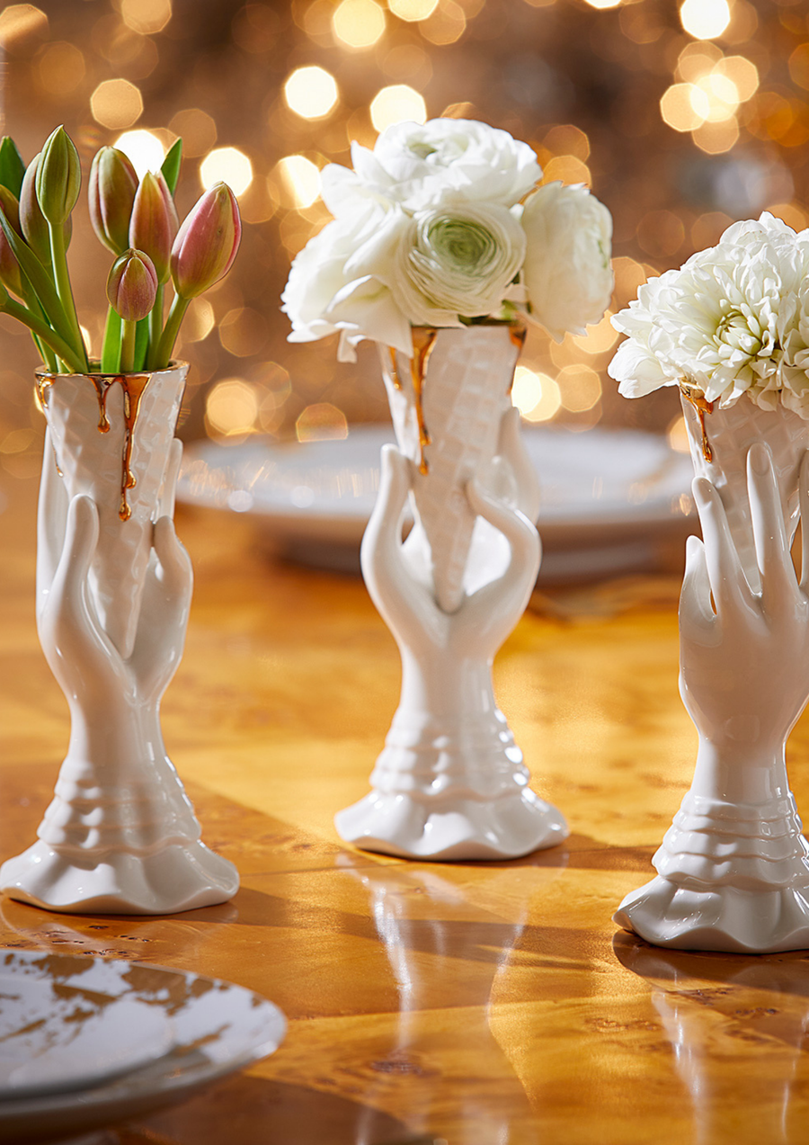 Gilded I-Scream Vase