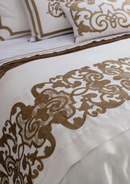 Mozart Throw / White Linen / Velvet