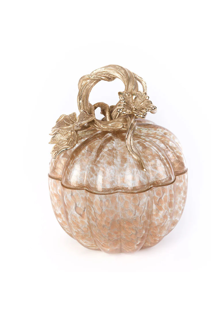 Hadley Leaf & Vine Gilded Glass Jar Gilded