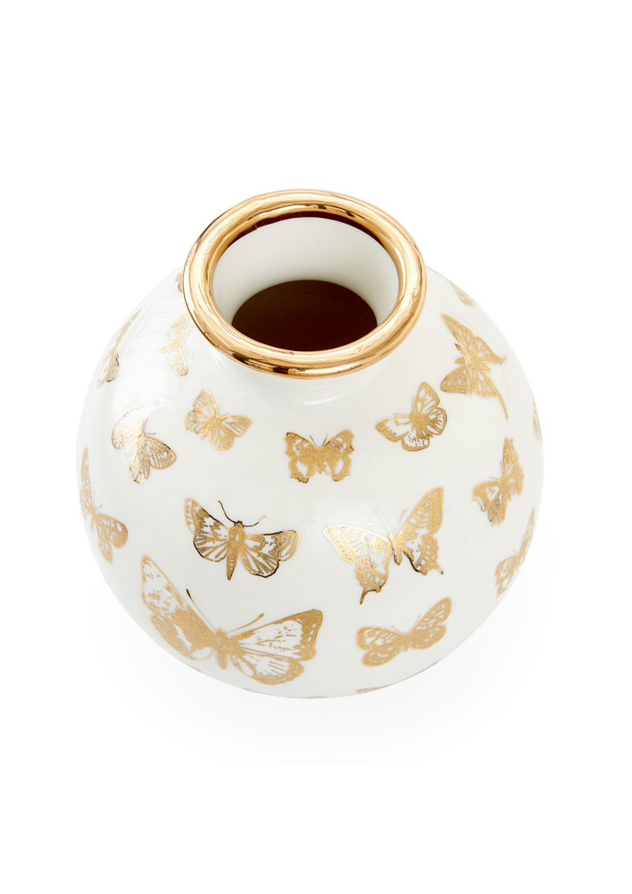 Botanist Round Butterfly Vase