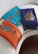 Leopard Embellished Throw