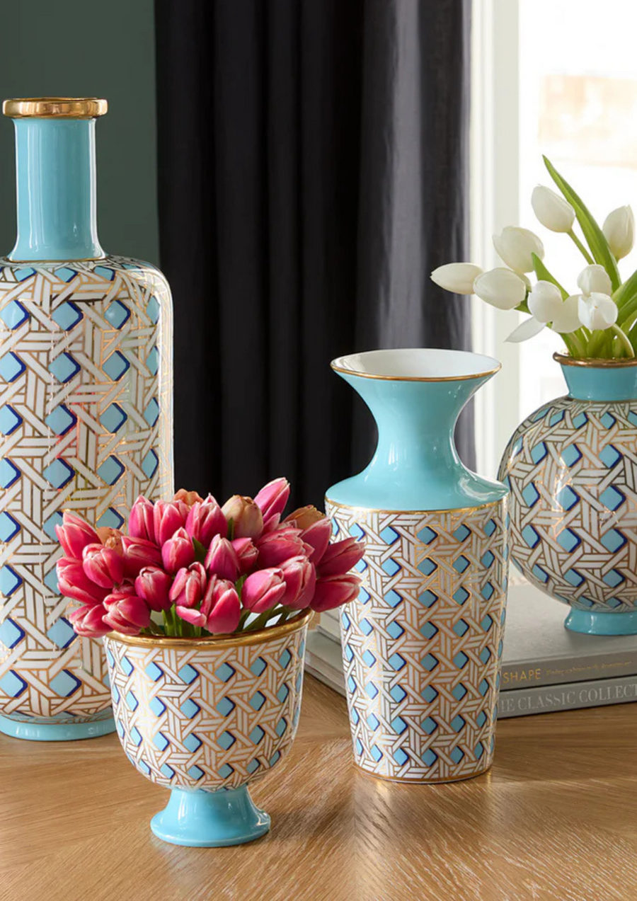 Basketweave Pedestal Bowl