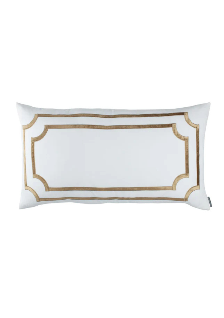 Soho King Pillow / White Linen / Velvet
