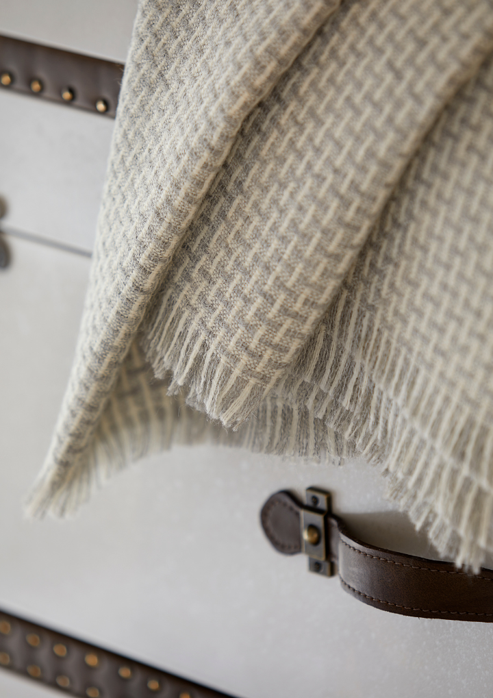 Reeve Alpaca Throw - Light Grey