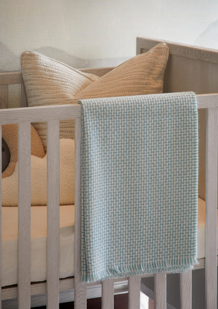 Reeve Alpaca Throw - Aqua