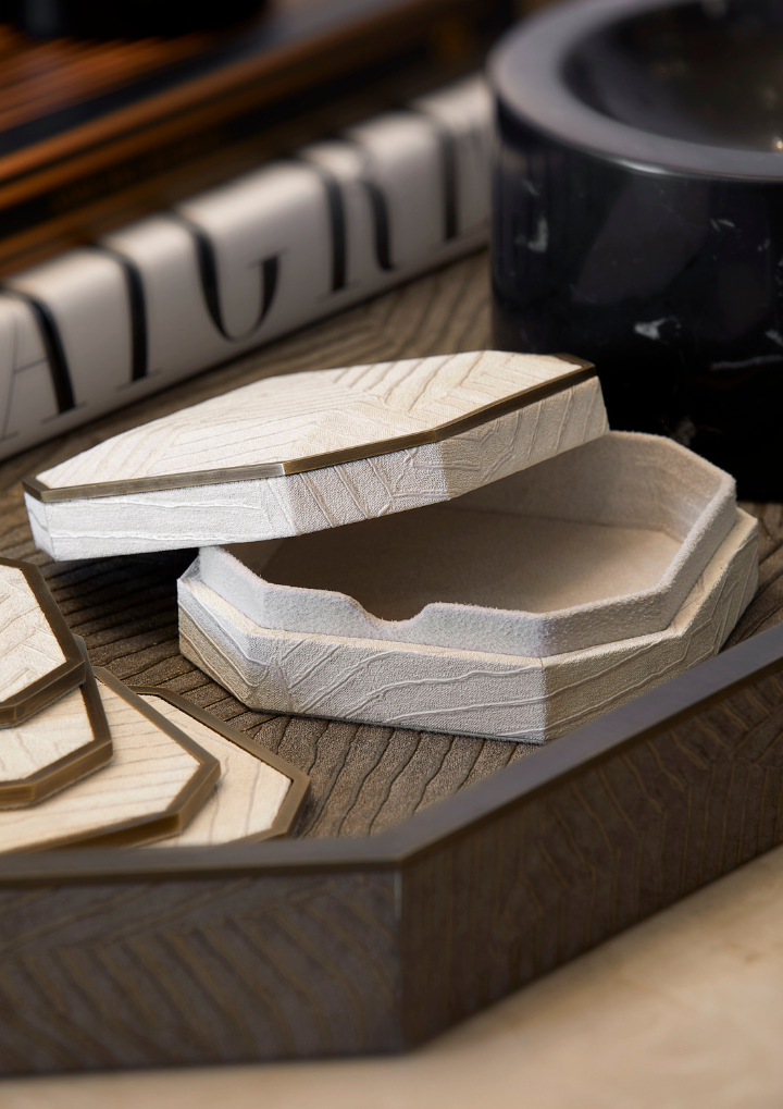 Elemental Coasters, set of 4 - Ivory