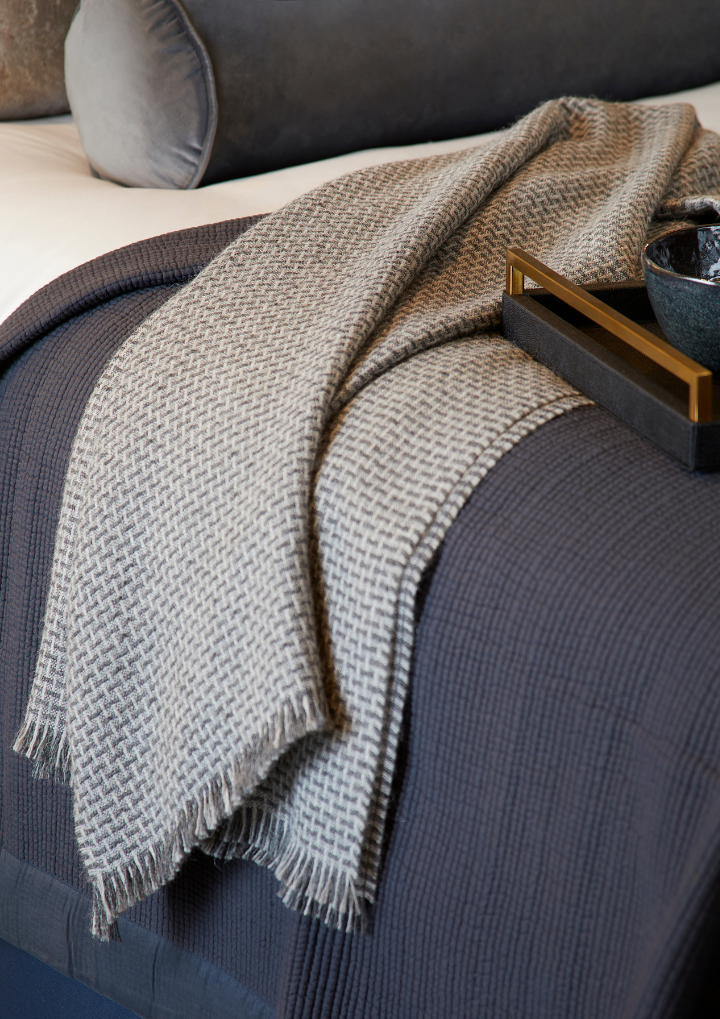 Reeve Alpaca Throw - Dark Grey
