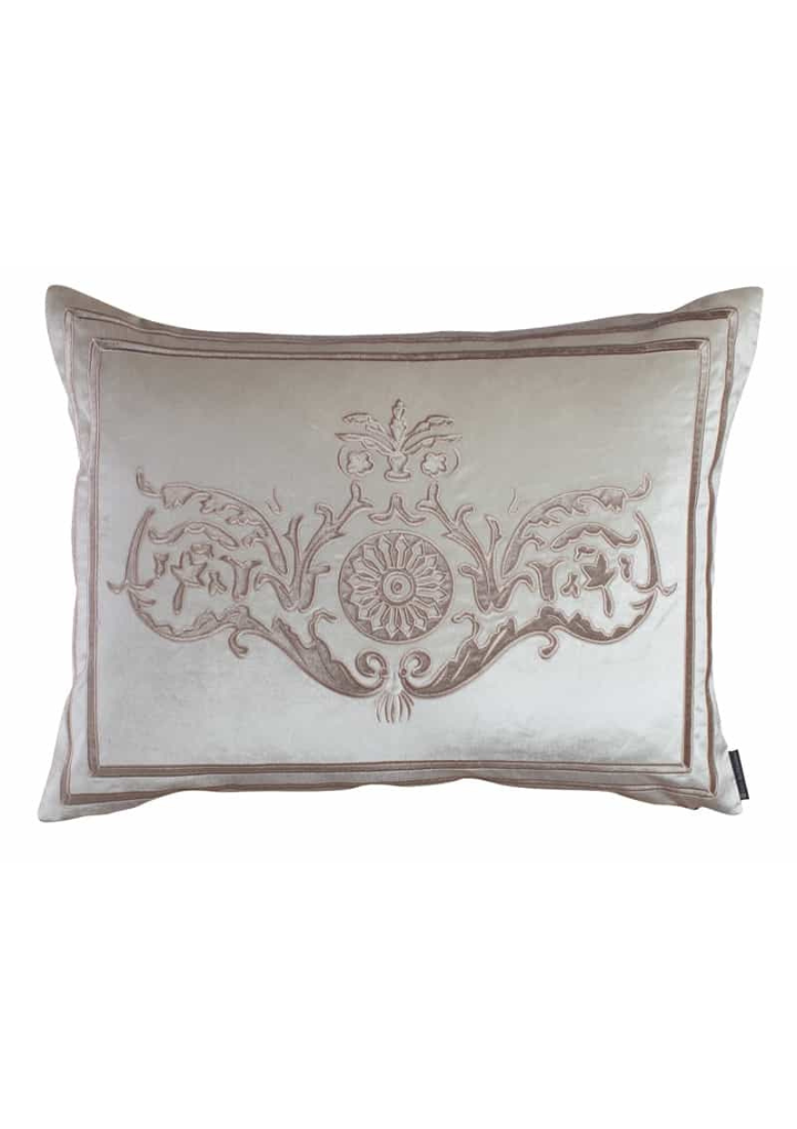 Paris Standard Pillow / Ivory Velvet / Champagne Velvet