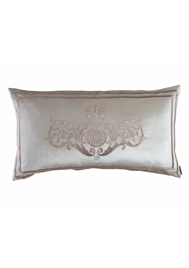 Paris King Pillow / Ivory Velvet / Champagne Velvet