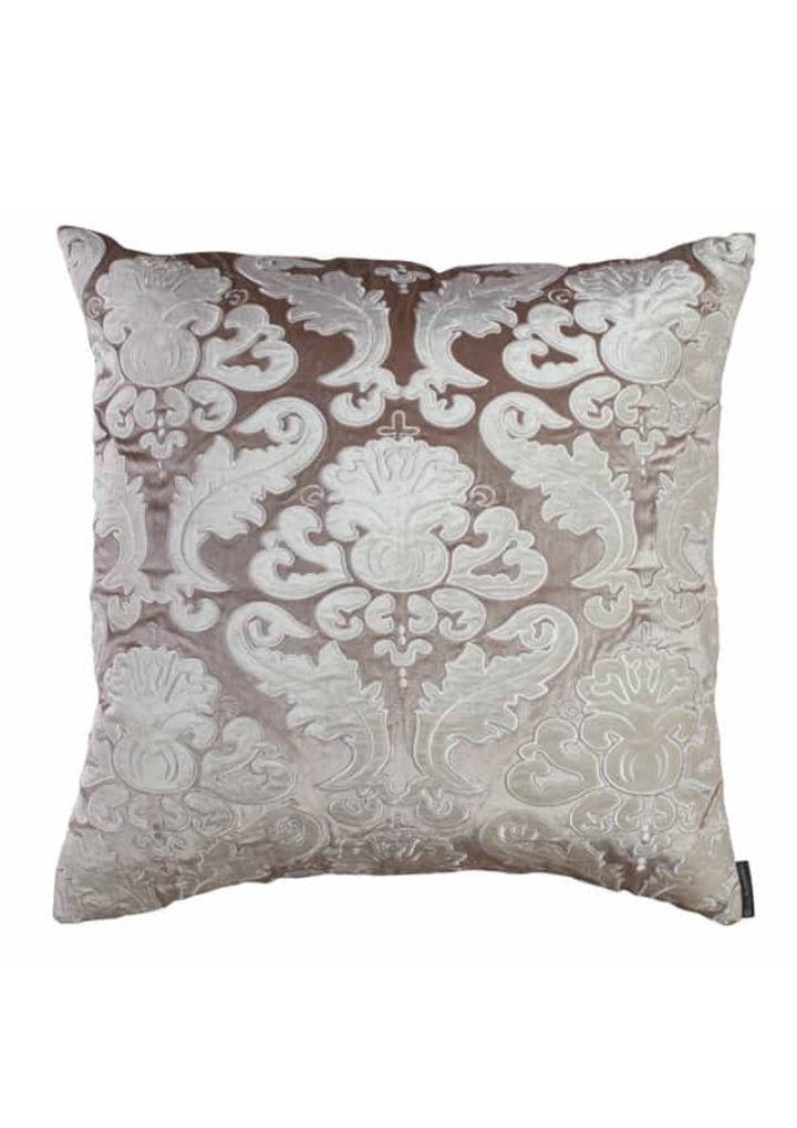 Versailles Sq. Pillow / Champagne Velvet / Ivory Velvet