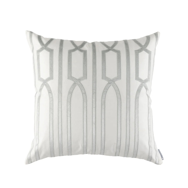 Trey Square Pillow Ivory / Aquamarine