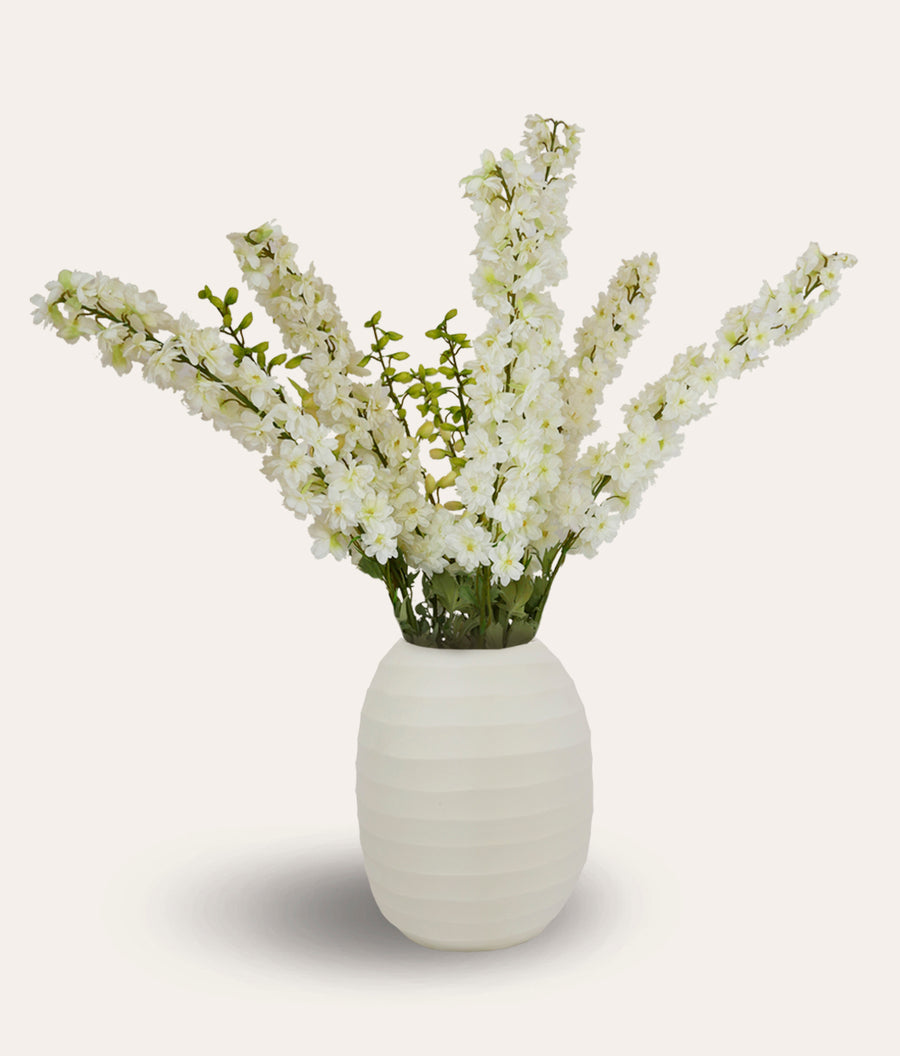 White Delphinium Spray - Large