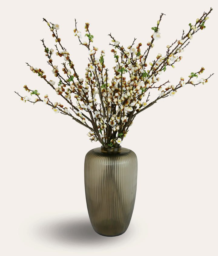 White Peach Blossom Spray - Large