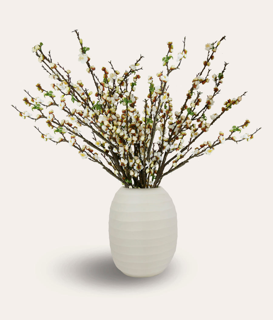 White Peach Blossom Spray - Large