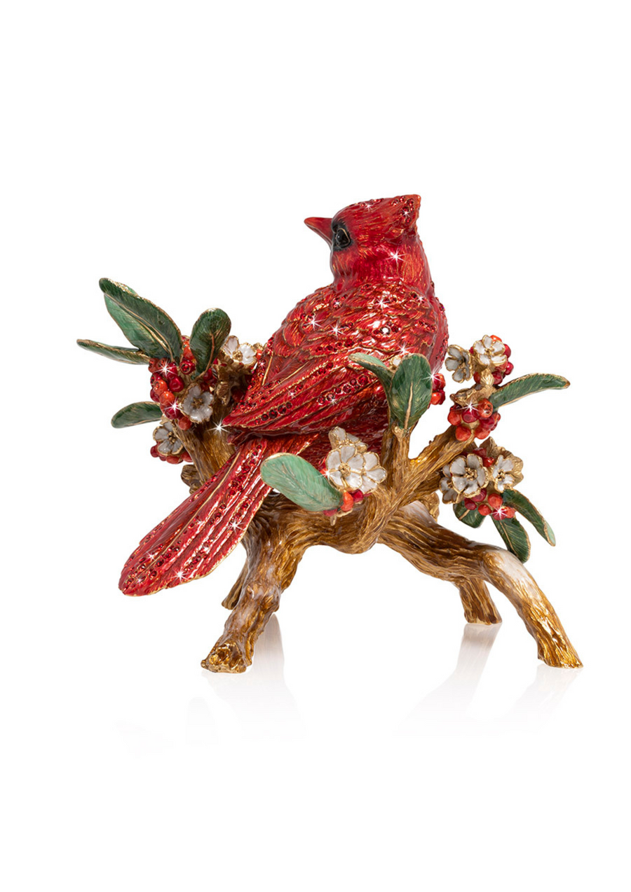 Red Cardinal On Branch Figurine