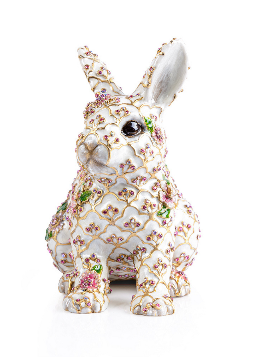 Jing Floral Rabbit Figurine