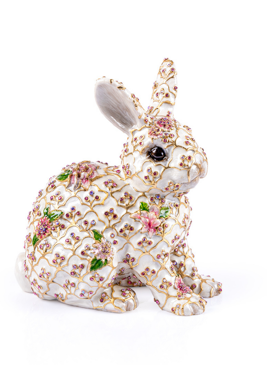 Jing Floral Rabbit Figurine