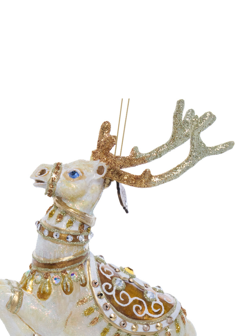 Blitzen Glass Ornament