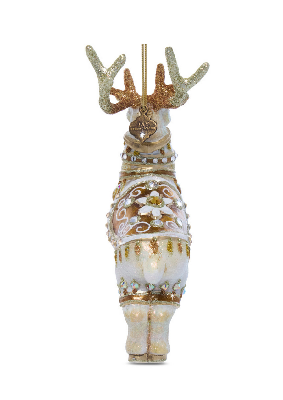Blitzen Glass Ornament