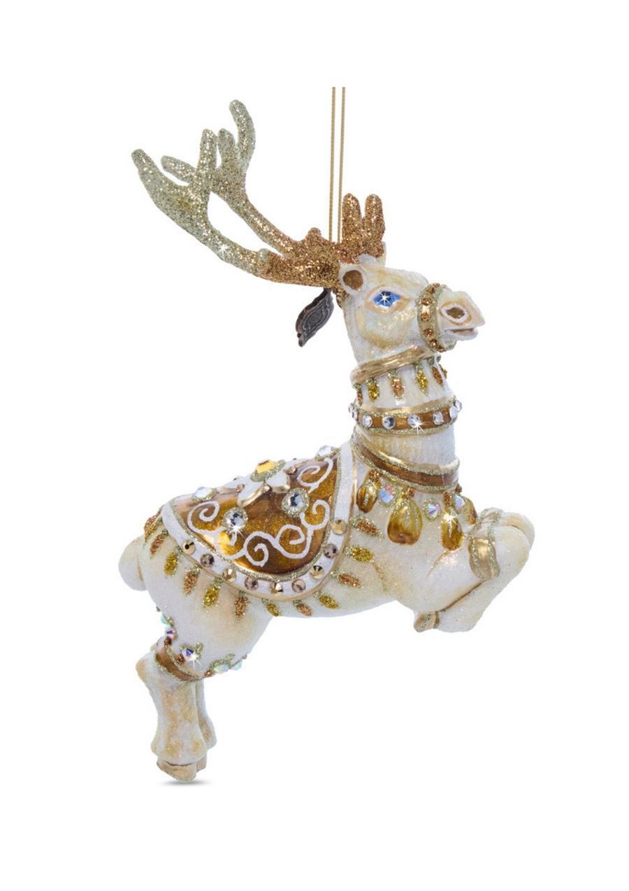 Blitzen Glass Ornament