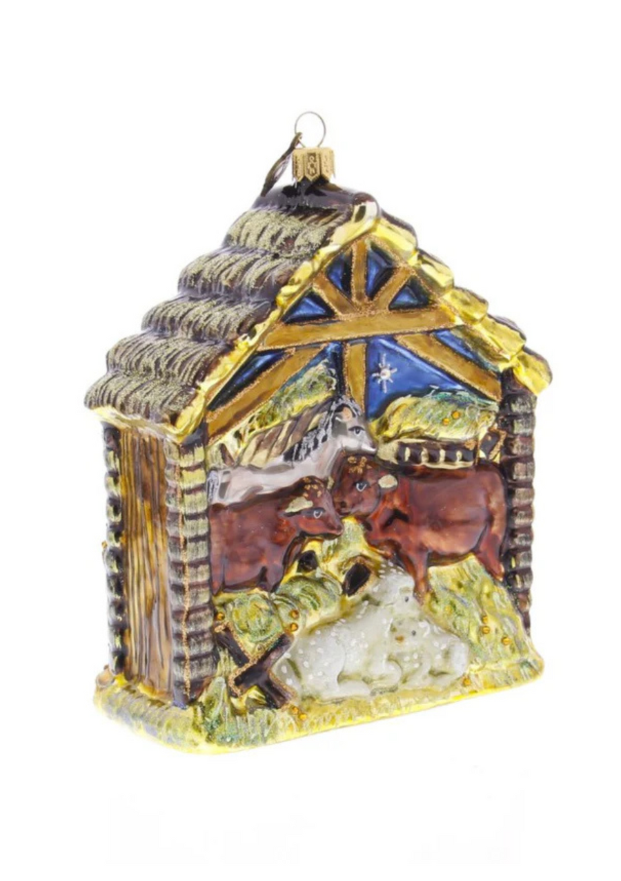 Holy Family Glass Ornament