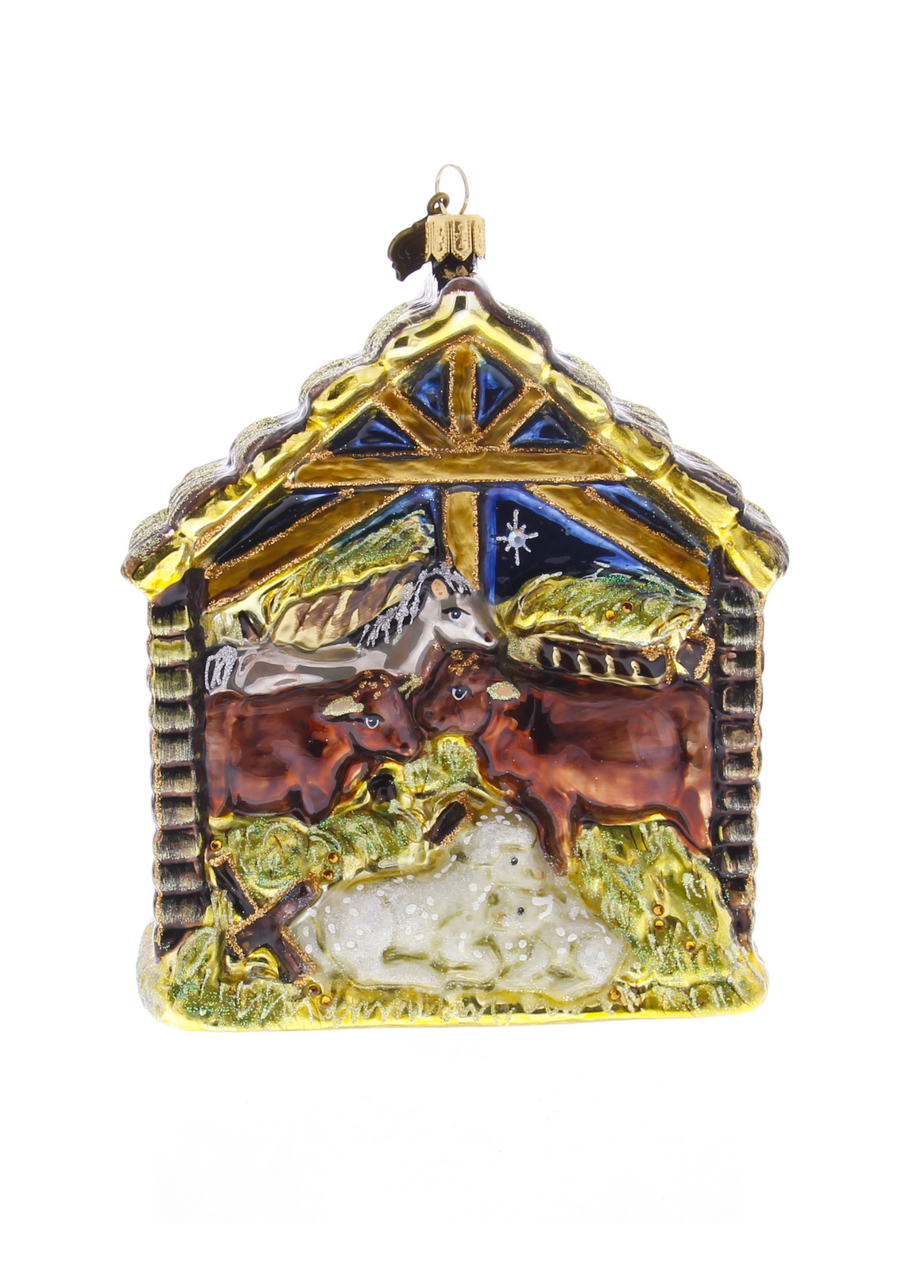 Holy Family Glass Ornament