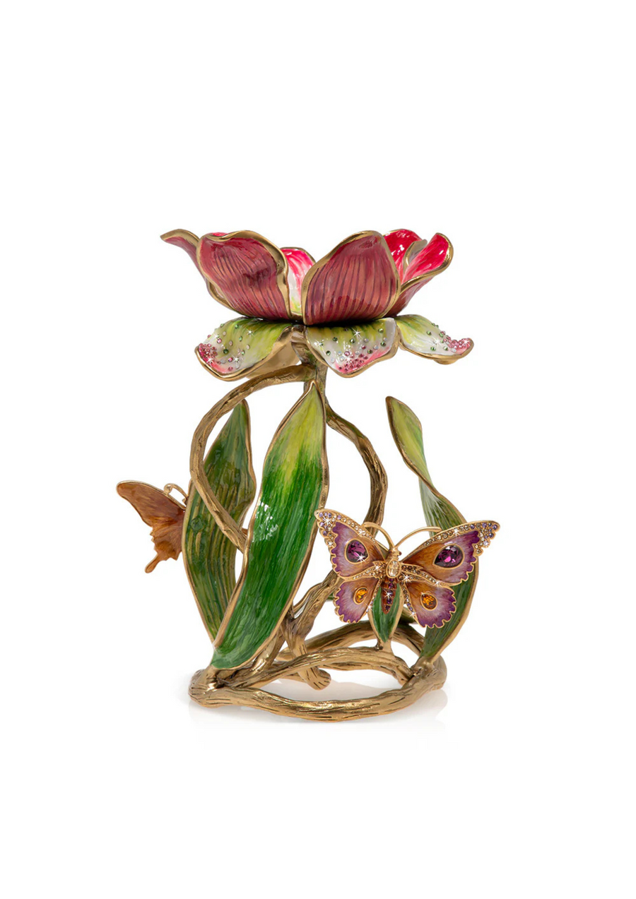 Meredith Floral 9" Pillar Candle Holder