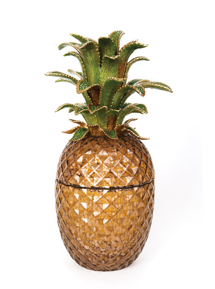Winston Pineapple Jeweled Glass Jar