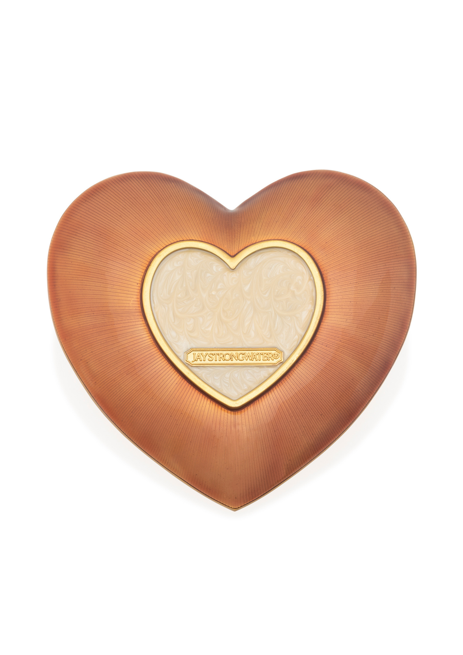 Aria Floral Heart Trinket Tray - Pink