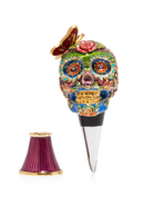 Calavera Skull Wine Stopper And Stand