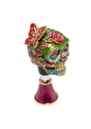 Calavera Skull Wine Stopper And Stand