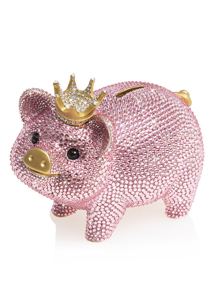 Gatsby Pavé Piggy Bank With Crown