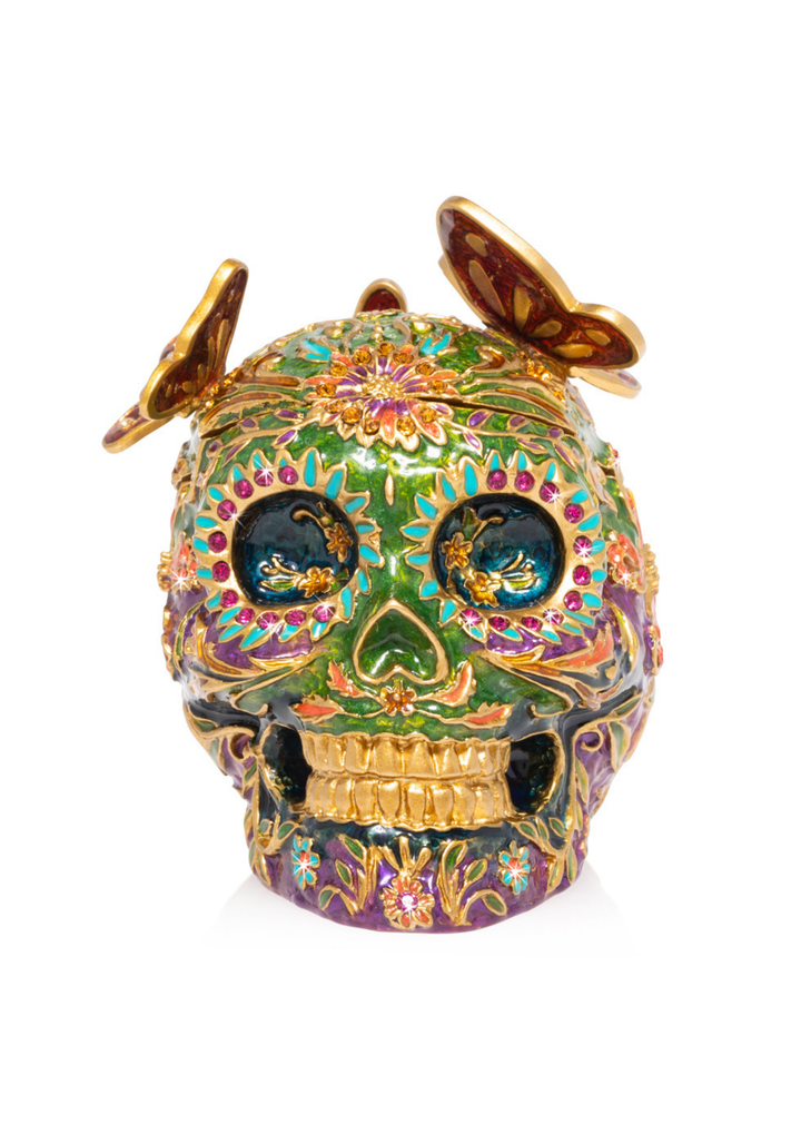 Rivera Skull With Butterflies Box