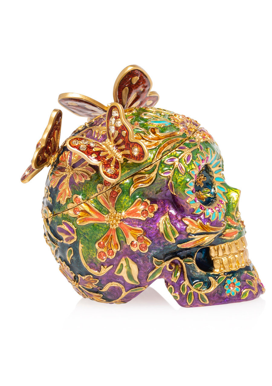 Rivera Skull With Butterflies Box