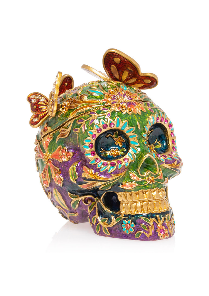 Rivera Skull With Butterflies Box