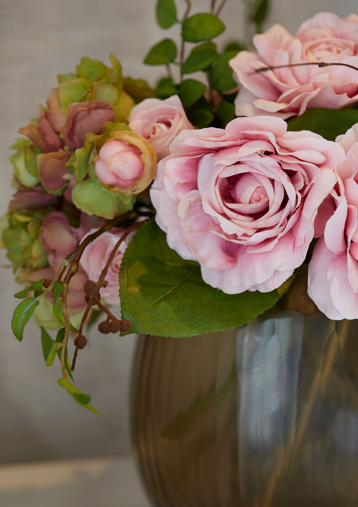 Pink Hydrangea & Rose Bouquet - Small