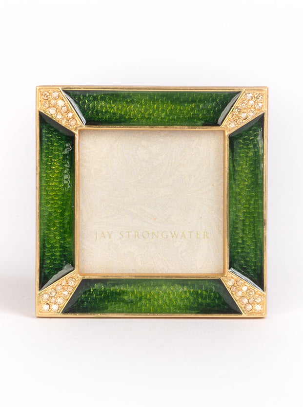 Leland Pavé Corner 2" Frame - Emerald