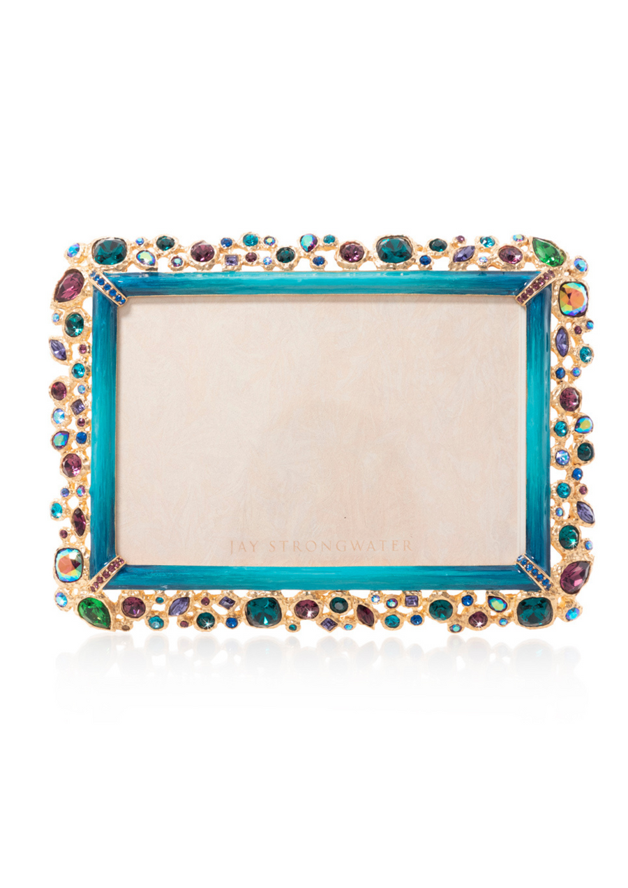 Emery Bejeweled 4" x 6" Frame - Peacock